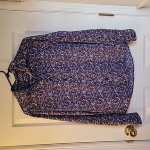 APT 9 Floral long sleeve Premier Flex Performance Untucked fit Standard fit